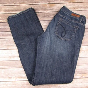 Jeans Calvin Klein 29/8 acampanados ligeramente desgastados lavado más oscuro - Imagen 1 de 12