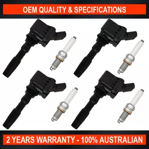 4x Pack Swan Ignition Coil w/ 4x NGK Spark Plugs for Audi A1 A3 Q2 Q3 1.4 TFSI - Picture 1 of 8