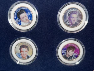 Elvis Presley Tennessee State Quarter 4 Coin Color Set Collector Morgan Mint COA - Picture 1 of 5