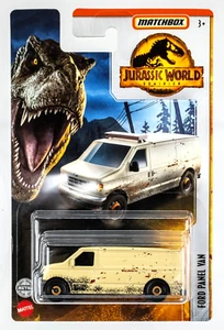 2022 Matchbox Jurassic World Dominion Ford Panel Van BEIGE | BROWN WHEEL | FSC - Picture 1 of 1