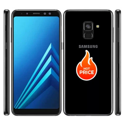 Samsung Galaxy A8(2018) A530F Dual SIM 5.6" Smartphone 32GB Black Unlocked B+ US - Image 1 of 4