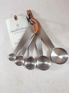 Juego de cuchara medidora Hearth & Hand With Magnolia de 5 piezas acabado plateado vintage... Nuevo - Imagen 1 de 11