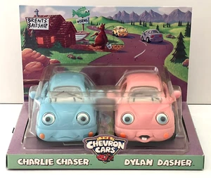 Chevron Cars 'Charlie Chaser & Dylan Dasher' Blue & Pink Unopened Original Box - Picture 1 of 9
