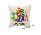 Super Mario Cushion Cover Personalise Any Name (cover Only) 20cmx20cm