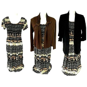 Elementz Vestido Mujer Pequeño Lote Blazer Cárdigan Marrón Maxi Trabajo Oficina Iglesia - Imagen 1 de 13
