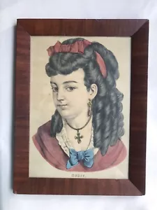 Original Antique Hand-Colored Currier & Ives Lithograph “Rosie” - Picture 1 of 14