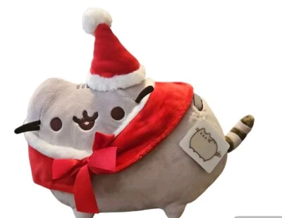 Christmas Gund Pusheen Cat Santa Hat Plush Limited Edition Stuffed Animal Kitty - Image 1 of 4