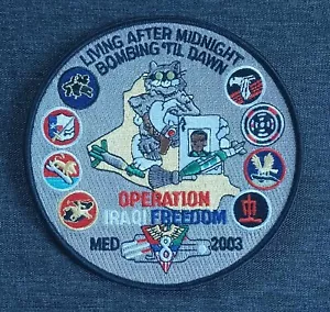 USS Roosevelt CVN 71/CVW 8 OIF Bombing Til Dawn Med Cruise TOMCAT PATCH - Picture 1 of 4