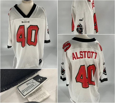Tampa Bay Buccaneers Puma Vtg Mike Allstott Jersey XL Men White YGI C3-126 Cover