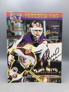 1998 - 1999 Lowell Lock Monsters AHL Inaugural Season Hockey Program AUTOGRAPHED