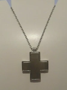 Collana uomo emporio Armani in argento 925 millesimi con croce cm 51 - Foto 1 di 4