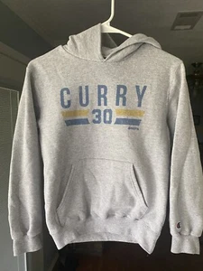 NBA Warriors Steph Curry Grey Vintage Sweatshirt Youth Small - Picture 1 of 4
