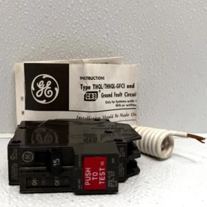 GE THQB1115GF Circuit Breaker 15 Amp 120V Bolt-On 10K Ground Fault NO BOX - Picture 1 of 7