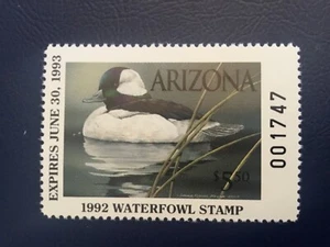 ICOLLECTZONE US Arizona 1992 Duck Stamp VF NH - Picture 1 of 1