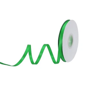 1/4 inch 25 Yard Satin Ribbon Grosgrain Thin Solid Silk Wedding Bouquet Ribbo... - Picture 1 of 7