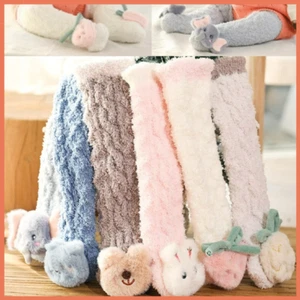 Winter Warm Cotton Baby kids Girl Boy Cute Cartoon Thick Knee High Long Socks - Picture 1 of 16