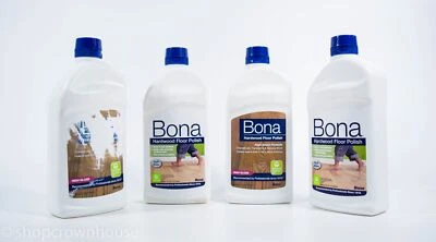 4 Bona Hardwood Floor Polishes - High Gloss 24 fl oz Transforms and Renews Shine - Image 1 of 2