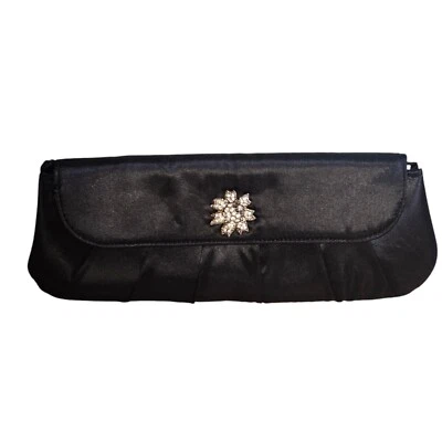 Style & Co Black Embellished Clutch Formal Evening Bag Flawed - Image 1 of 4