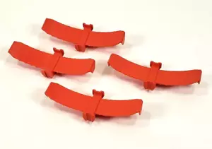 (4) 1990 Hot Wheels Upper Loop Connector Red Plastic 9911-2038 Replacement Track - Picture 1 of 4