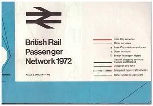 British Rail Passenger Network Map 1972 - includes Western Region on reverse - Picture 1 of 1