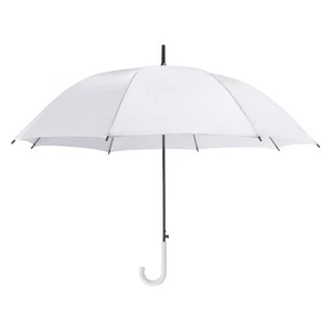 Large White Plastic Crook Handle Wedding Umbrella - Bride Wedding Job Lot BN - Picture 1 of 2