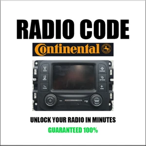 CONTINENTAL 358 VP1 VP2 RADIO CODE CD CZECH MODELS SECURITY PINCODE SERVICE - Picture 1 of 6