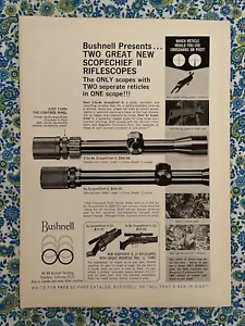 Vintage 1966 Bushnell Hunting Scopechief II stampa pubblicità cannocchiali da puntamento - Foto 1 di 7