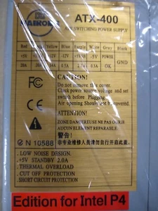 HAIRONG ATX-400 SWITCHING POWER SUPPLY EDITION FOR INTEL P4 - BRAND NEW - Bild 1 von 5