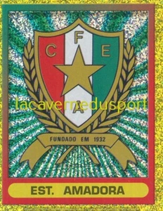 120 EMBLEMA BADGE FOIL # CF ESTRELA AMADORA STICKER PANINI FUTEBOL 1999 2000 - Picture 1 of 1