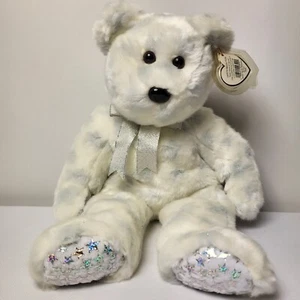 Ty Beanie Buddy "The Beginning Bear" Nuovo con etichette Vintage Ritirato 2001 da collezione UK - Foto 1 di 9