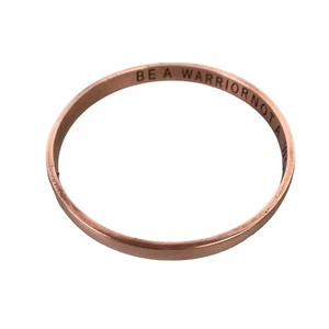 Pulsera de alivio de la artritis de cobre. "BE A WARRIOR NOT A WORRIOR"" 2,5"" Diam 7,5" - Imagen 1 de 5