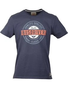 Herren T-Shirt VW Bulli »BUSDRIVER« Navy Blau Weiß Rot - Bild 1 von 3