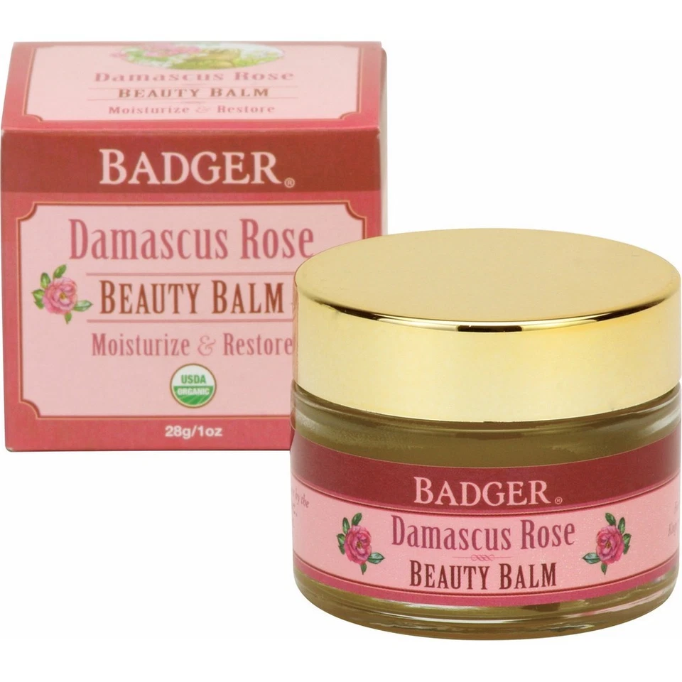 Badger Damascus Rose Beauty Balm 1 Oz Jar - 27002