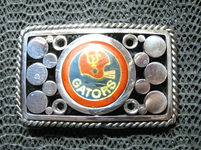 CUSTOM UNIVERSITY OF FLORIDA GATORS FOOTBALL TEAM BELT BUCKLE! VINTAGE! HANDMADE - Image 1 of 4