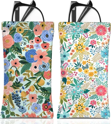 2 peças óculos óculos óculos óculos óculos estojo bolsa couro ecológico macio bonito estética com - Imagem 1 de 4