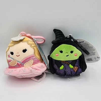 Elphaba Glinda Wicked Squishmallows 3 inch Minis Bag Clips Set - Image 1 of 4