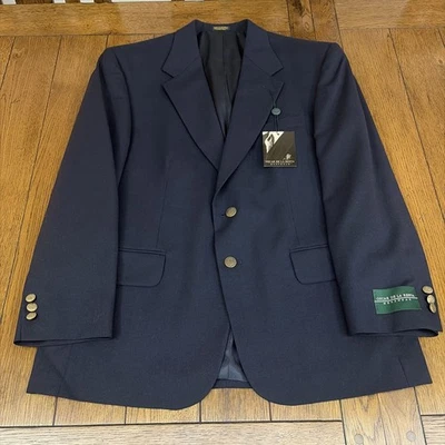NUEVO CON ETIQUETAS Oscar De La Renta Blazer Azul Lana Un Pecho Chaqueta Deportiva Para Hombre’s 42S Foto 1 de 4