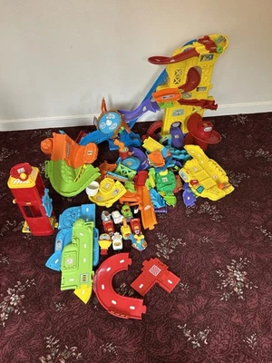 Huge VTech Toot-Toot Drivers Car Bundle Play Set Tracks Vehicles Mixed Lot - Image 1 of 4