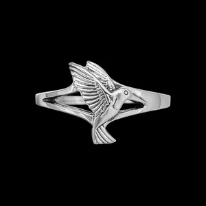 Anello colibrì misura 9, argento sterling 925 - Foto 1 di 4