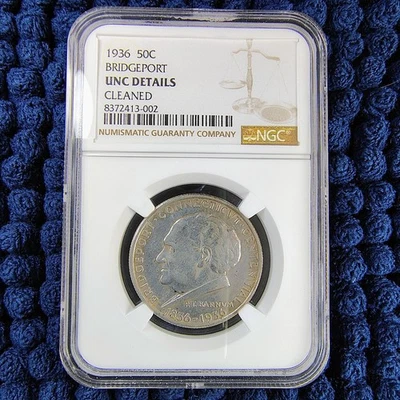 1936 Bridgeport, CT Silver Commemorative Half Dollar - NGC Unc. Details - Image 1 of 4