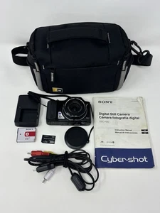SONY Cyber Shot DSC-H20 10.1MP Digital Camera Bag OEM Battery Charger SD Cables - Picture 1 of 24