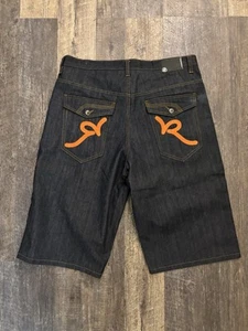 Mens Rocawear Wide Leg Baggy Jean Shorts Size 38 - Picture 1 of 9