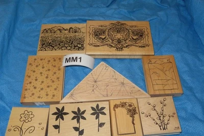 РЕЗИНОВЫЙ ШТАМП БЛОКИ ЦВЕТЫ И ПОЛЯ ПОЧТИ КАК НОВЫЙ ЛОТ 9 ММ1 - Изображение 1 из 4