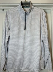 Vineyard Vines Sweater Mens Large Gray Performance Quarter Zip Lightweight - Picture 1 of 7