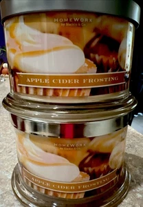 APPLE CIDER FROSTING 4 Docht 18oz Kerze HOMEWORX von Harry Slatkin / 2 Stück - Bild 1 von 3