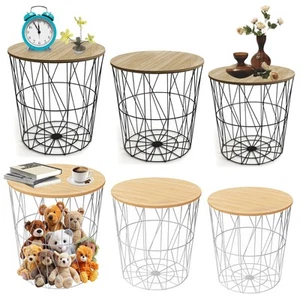 Metal Wire Table Coffe Table Side Table End Table Storage Tody Organziser Tabl - Picture 1 of 15