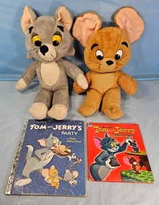 Vintage Knickerbocker Tom & Jerry Plüsch mit 2 klassischen Büchern - Bild 1 von 9
