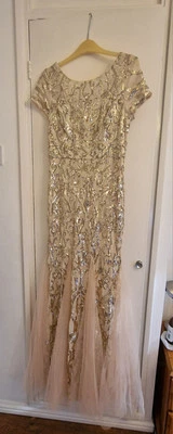 Vestido de Noche Ever Pretty Lentejuelas Bodycon Escote Redondo Sirena Talla M/10 Foto 1 de 2