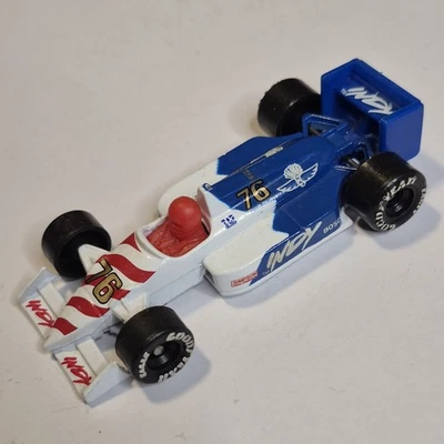 1988 Matchbox Indy 500 Racer #76 Bosch Die Cast Blue White Car 1:55 I.M.S. Corp - Image 1 of 4
