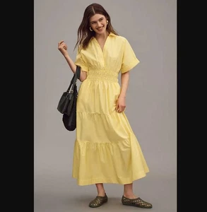 New M By Anthropologie The Somerset maxi: Shirt dress edition in yellow - Picture 1 of 10